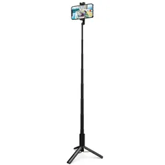 エレコム 三脚 自撮り棒 【 スマホ用 】 2way ホルダー一体型 アクセサリーシュー付 ブラック P-STSRS02ITABKのサムネイル