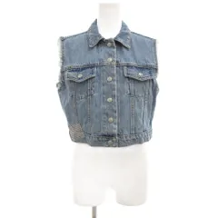 ポロジーンズ ラルフローレン POLO JEANS デニムベスト ジャケット カットオフ S ライトブルー /JS ■ECT