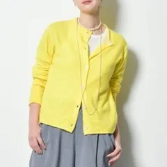CITYSHOP (シティショップ) ■ ③④ 23080042201010 W FACE CARDIGAN  レディース イエロー FREEのサムネイル