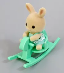 【中古】おもちゃ 赤ちゃん＆木馬セット(みるくウサギ) 「シルバニアファミリー」 森のお家くじ 景品