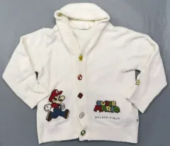 【中古】アウターウェア 集合 ジャガードショールカーディガン オフホワイト フリーサイズ 「スーパーマリオ meets GELATO PIQUE」