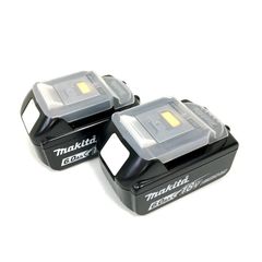 未使用 ｍakita マキタ リチウムイオンバッテリー BL1860B A-60464 18V 6.0Ah 純正 雪マーク付 残容量表示２個セット 箱無し △ DW3218