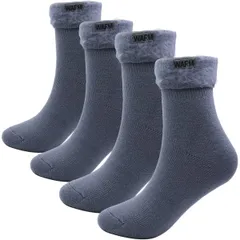 【数量限定】極厚 レディースソックス Ting「4足セット」冬 暖かい靴下 冷え取り 防寒 裏地モコモコ 裏起毛 Sandy ルーム 発熱 女性 Warm刺繍