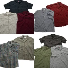 古着卸 まとめ売り ブランドMIX 半袖シャツ 10枚セット (メンズ XL ) オールドネイビー リーバイス ディッキーズ 中古 古着 NA3793