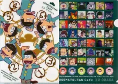 【中古】クリアファイル 6つ子＆場面写 A4クリアファイル(2枚セット) 「おそ松さんカフェ in OSAKA」