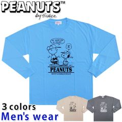 スヌーピー 長袖 Tシャツ メンズ ワイド PEANUTS 犬 プリント グッズ PS1-3913B
