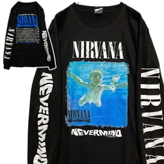 ★ ニルバーナ NIRVANA 赤ちゃん NEVER MIND ネバーマインド 黒 長袖 Tシャツ ロンT バンド ロングスリーブ デザイン 袖 両面 プリント 派手 奇抜 古着 ビンテージ vintage ロック p10/のサムネイル