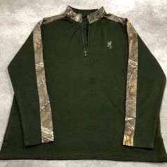 BROWNING ブローニング リアルツリーカモ ジャケット アウター カモフラ柄 迷彩柄 総柄 ミリタリー 古着 USED Vintage ヴィンテージ ハーフジップ トレーナー ジャージ