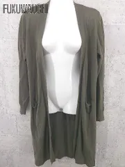 ◇ JOURNAL STANDARD relume ジャーナルスタンダード レリューム リネン混 ニット 長袖 ロング カーディガン F カーキ *  【1002798800014】