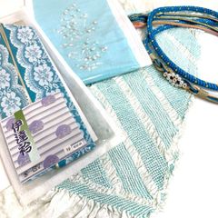 【着物と帯 時流】O24186◇振袖用 帯揚げ・帯締め・刺繍半衿・伊達衿 4点