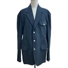 Just cavalli ジャストカヴァリ テーラードジャケット ネイビー×マルチ系 XXLサイズ メンズのサムネイル