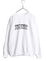 【お得なクーポン配布中!】 80s USA製 メッセージ プリント スウェット XL 小さめ メンズ レディース L 程/ 古着 80年代 ヴィンテージ ジョーク 裏起毛 トレーナー 白