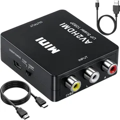 【人気商品】to RCA HDMI 変換コンバーター RCA コンポジット （赤、白、黄） 3色端子 hdmi Runbod 変換ケーブル AV コンポジット （赤、白、黄） 三色コードからHDMI変換コンバーター 1080P 古いレコーダー(DVD、VCR、