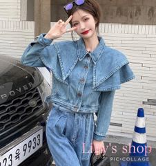 モネピネ lace docking design denim jacket - メルカリ
