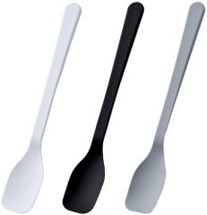 【迅速発送】下村企販 小さい シリコン スプーン 3本セット 【日本製】 食洗機対応 お手入れ簡単 耐熱 調理 ほどよくしなる ソフト シンプル 白 黒 グレー 燕三条 44683