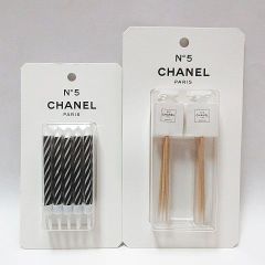 ノベルティ CHANEL シャネル No5 キャンドル ピック 2点セット ローソク ロウソク 飾り 非売品 D157Z