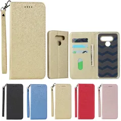 【在庫セール】Eastwave for LG K50 通用 ケース for LG K50 SoftBank ケース for lgK50 Case 手帳型 ストラップ付き PU皮革 明るい色 内蔵マグネット 携帯カバー カードポケット スタンド機能 便利 ゴール