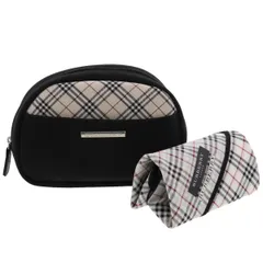BURBERRY （バーバリー） ポーチ ハンカチ セット バッグ セカンドバッグ/ポーチ/クラッチ バーバリーチェック Black ブラック 【中古】