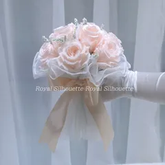 ブーケ ブライダルブーケ ウェディング 4カラー展開 花嫁 造花 結婚式 ウェディングブーケ  豪華 花束 ガーリー 可愛い フラワー  披露宴 海外挙式 前撮り お洒落 二次会