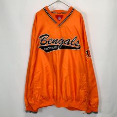 【古着】NFL シンシナティ・ベンガルズ プルオーバー  オレンジ XXLサイズ