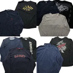 古着卸 まとめ売り ブランドMIX 長袖Tシャツ 10枚セット (メンズ 2XL /3XL ) リーバイス ディッキーズ GAP ノーティカ 中古 古着 NC0575