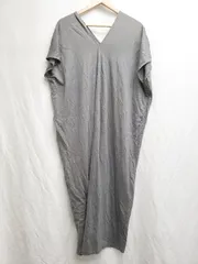 ◇ ◎ ADAM ET ROPE アダムエロペ フレンチスリーブ ロング ワンピース サイズF グレー レディース P  【1407260041054】