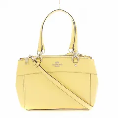 コーチ COACH ミニ ブルック キャリーオール F25395 ショルダーバッグ ハンドバッグ 2WAY レザー 黄 イエロー /KU
