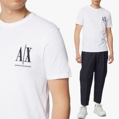 6 ARMANI EXCHANGE アルマーニ エクスチェンジ 8NZTPH ZJH4Z 1100 ホワイト クールネック Tシャツ size S