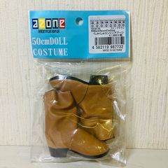 【未使用】 アゾン AZONE 50cm用 BlackRavenClothing くしゅくしゅ エンジニアブーツ ライトブラウン ドール 着せ替え