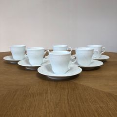 リチャードジノリ ベッキオホワイト エスプレッソカップ＆ソーサー 6客
