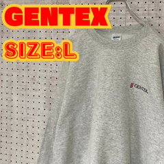 【ヴィンテージ】GILDAN　ギルダン　GENTEK　業者　90's　スウェット　刺繍ロゴ　L　グレー　古着　MTSW2310-129