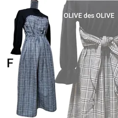 可愛い長袖ワンピ★OLIVE des OLIVE★オリーブデオリーブ★切替ワンピース チェック  ★フリーサイズ