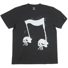 新品・スカルオンプ２ Tシャツ (スミ) sp039tee-sm -X- 半袖 灰色 ダークグレー SKULL ドクロ 髑髏 音符 パンクス ロックンロール PUNKS ROCKNROLL かっこかわいい ミュージック