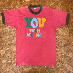 USA製 ’80s SCREEN STARS リンガーTシャツ M レッド×グリーン 半袖 80年代 スクリーンスターズ US古着 ヴィンテージ ビンテージ VINTAGE ユーズド USED 古着 MADE IN USA