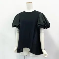 48j31 《美品》 YOKO CHAN ヨーコチャン バルーンスリーブカットソー 半袖 ショートスリーブ 切替デザイン ストレッチ◎ 日本製 YCT-222-049 36 ブラック 画像参照のサムネイル