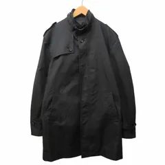 コムサイズム COMME CA ISM 大きいサイズ トレンチコート ジャケット 比翼ボタン コットン 黒 ブラック XL 0727 ■GY06のサムネイル
