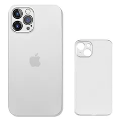 【迅速発送】fine-R iPhone13 mini 用 ケース カバー 極薄 超軽量 Air Skin 裸感覚 0.3mm 8g 薄型 軽量 さらさら マット 指紋防止 PP素材 全面保護 レンズ保護 モデル （13mini ホワイト）