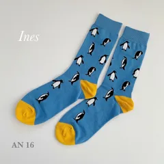 靴下　ソックス　メンズ　アニマル柄　動物柄　左右非対称　カラフル　ペンギン