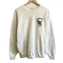 USA製 Lee リー トレーナー スウェット ワンポイントロゴ 刺繍 バックプリント BLACKHAWKS M.F.C. XLサイズ 白 No.U084