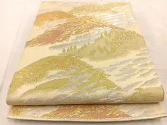 平和屋着物●澤屋重兵衛　六通柄袋帯　飛鶴文　金糸　引箔　正絹　逸品　CABE4771hy 平和屋着物◎六通柄袋帯 飛鶴文 金糸 正絹 逸品 BAAX0161qwの通販 by