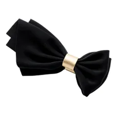 【ブラック×ワンサイズ】[Cream dot. クリームドット公式] ヘアアクセサリー レディース バナナクリップ しっかり留まる リボン スカーフ レザー puレザー ヘアクリップ 髪留め まとめ髪 くすみカラー 大人 