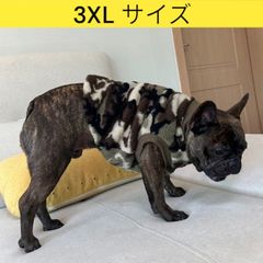 メルカリ フレブル 服 フレンチブルドッグ 3XL 迷彩 フリース 袖なし Tシャツ 冬 イングリッシュブルドッグ  パグ ペット服 犬服 フレブル
