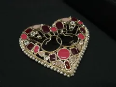 ハートモチーフ☆【CHANEL】ブローチ 楽天市場】【値下げ】CHANEL 【シャネル】 ハートブローチ 2個