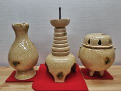 送料込【逢絢亭】茶道具 蓋置 楽焼 鶴亀蓋置 表千家流書付 楽惺入 共