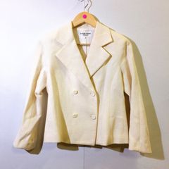 【12/6出品停止】HANAE MORI ハナエモリ テーラードジャケット アイボリー レディース 38サイズ