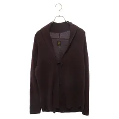 BATONER (バトナ―) リブ ニット ショールカラー カーディガン ワインレッド BN-17FM-004のサムネイル