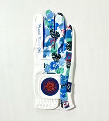 【未使用・長期在庫】ホアピリ ゴルフグローブ 合皮 ハワイアンカモフラージュ ブルー 19cm 右手用 現品限り 外装なし ■ HOAPILI