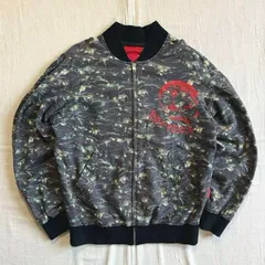 希少　00s　初期APPLEBUM　ドラえもん　MA-1　大麻カモ総柄　フライトジャケット　Y2K