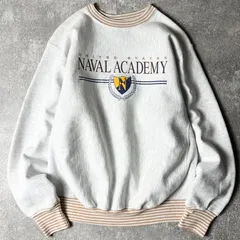 90s USA製 USNA ロゴ プリント リブライン RWタイプ スウェット トレーナー M / 90年代 アメリカ製 US NAVY NAVAL リバース 海軍 ミリタリー