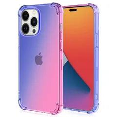 iPhone14 Pro Max ケース アイフォン14 プロマックス  グラデーション耐衝撃 ソフト ケース 【Color】 ブルー・ピンク